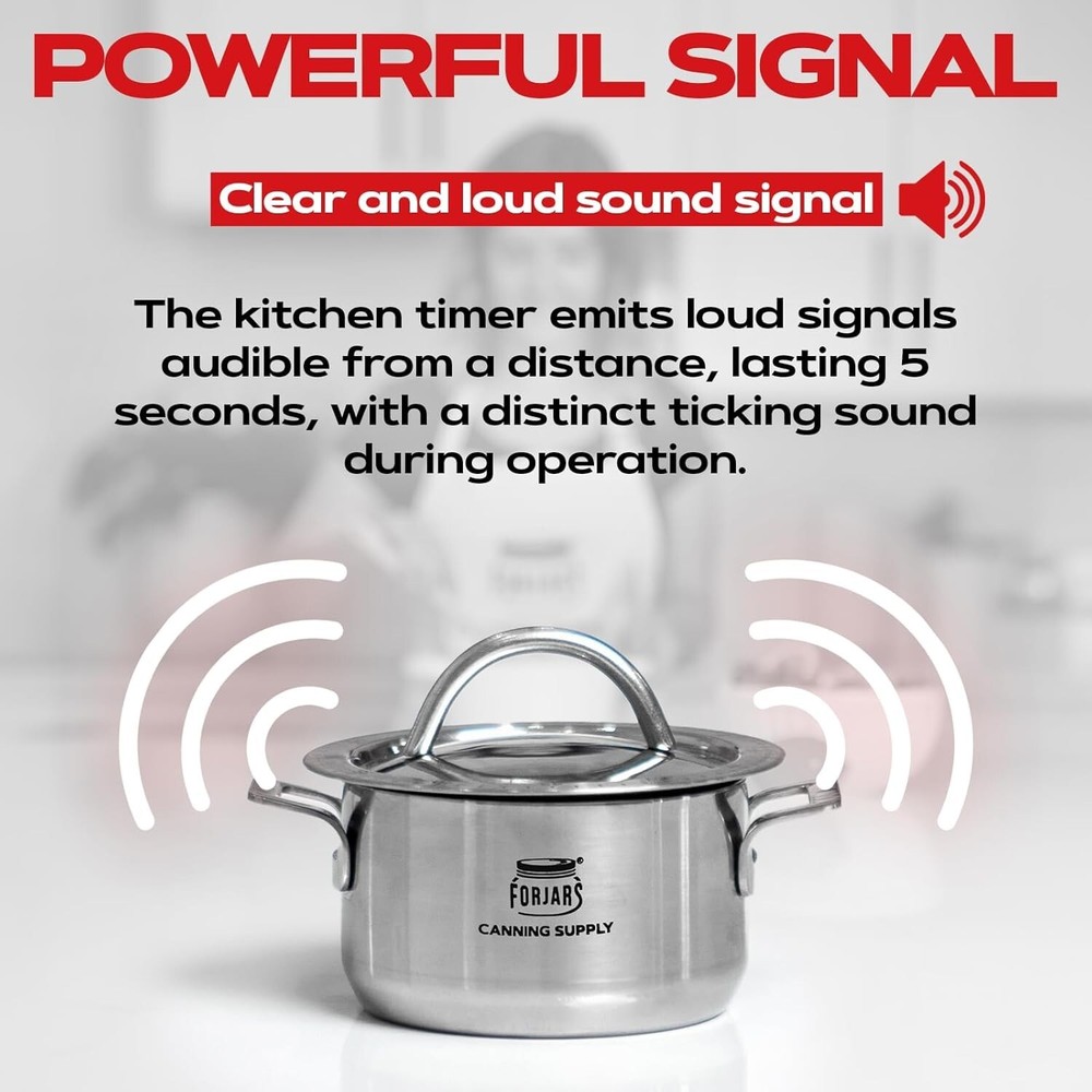 FORJARS Mechanical Kitchen Timer-for Cooking Wind up-Manual timers 60-Minute