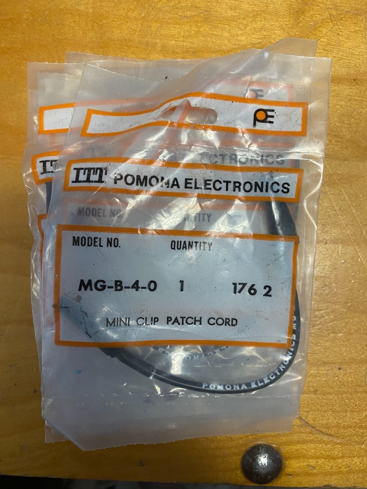 ITT pomona electronics model MG-B-4-0 1762 mini clip patch cord