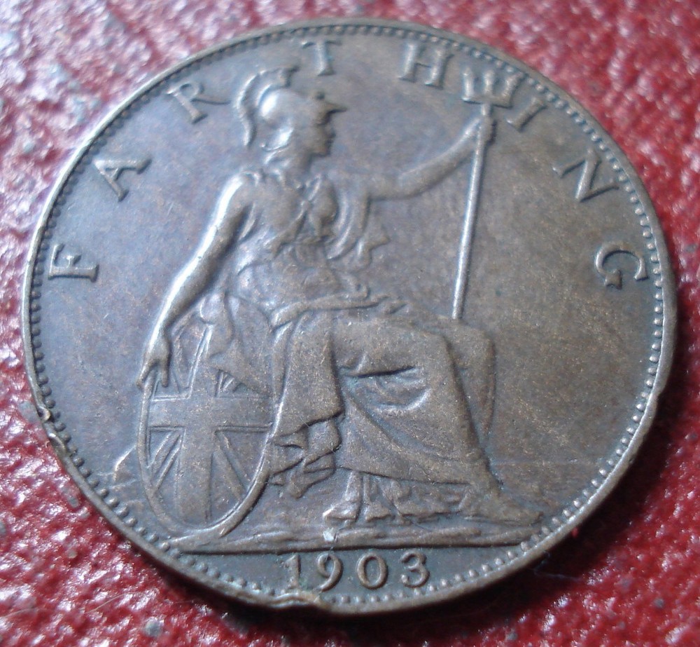 1903 BRITISH FARTHING IN FINE-VF CONDITION