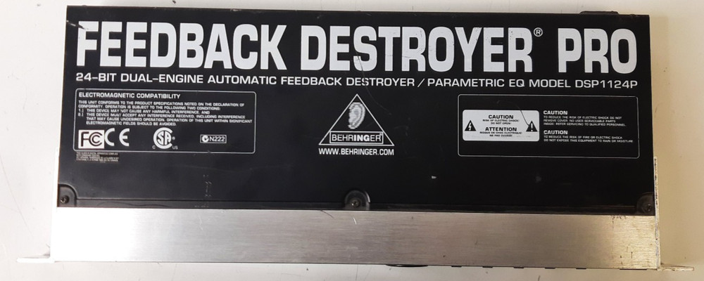 Behringer Feedback Destroyer Pro DSP1124P POWER TESTED
