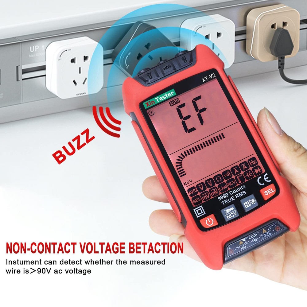 Digital Multimeter, 9999 Counts TRMS Auto-Ranging Voltmeter, Accurately Measu...