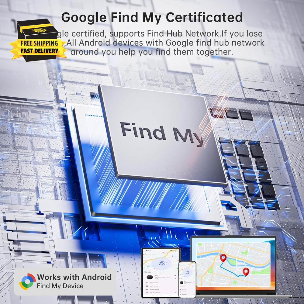 Air Tracker Tag for Android（Android Only ） IP65 Waterproof Smart Tag & Item Find