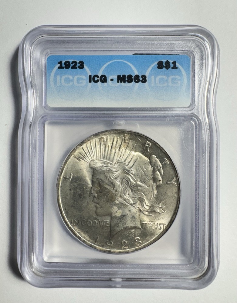 1923 Peace Silver Dollar ICG MS63