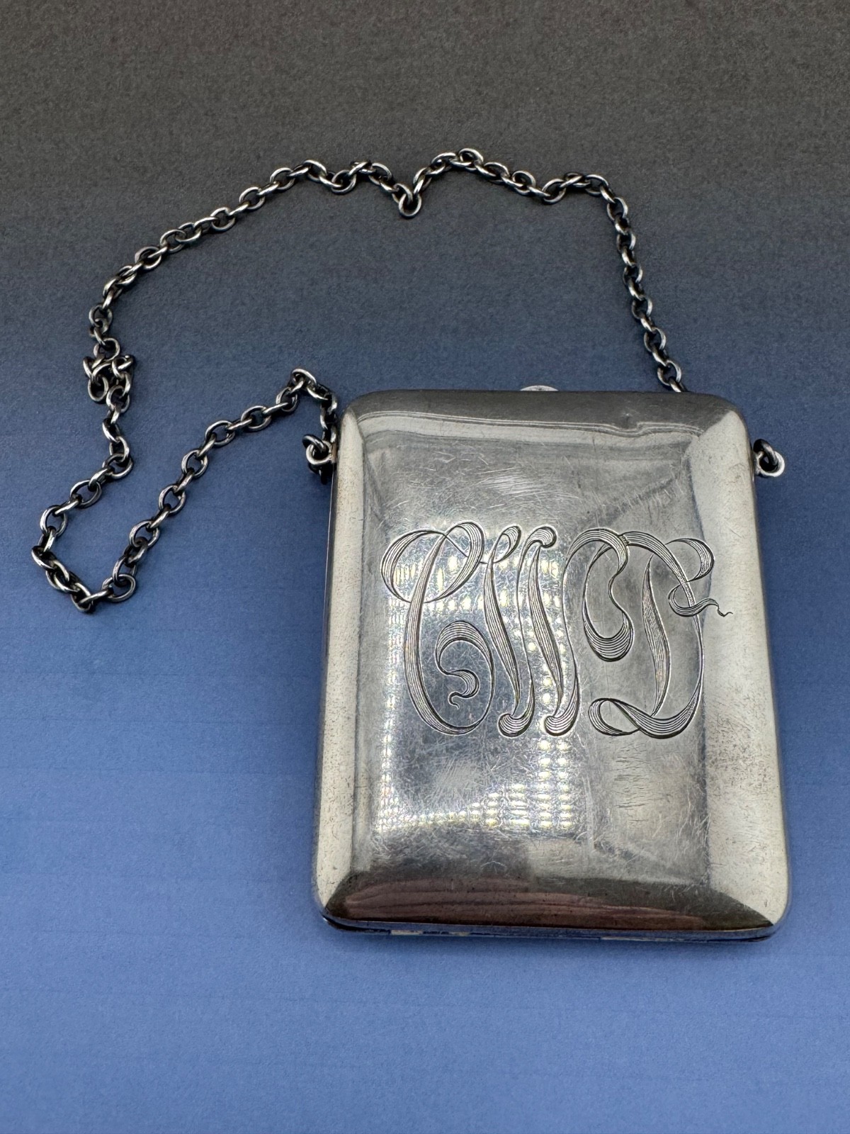 Sterling Silver Purse Art Nouveau Woman with Flowing Dress by Blackington 109 gr