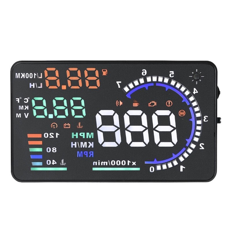 Head Up Display Digital Navigation Speedometer Overspeed Alarm Meter Projector