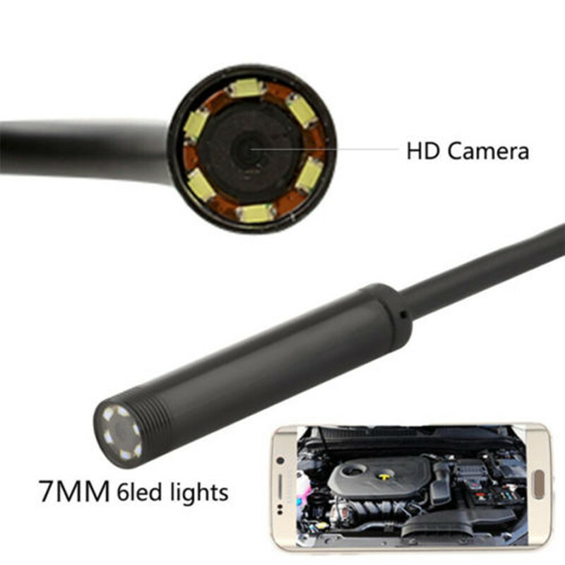 1M 6 LED USB Waterproof Endoscope Borescope Snake Video Camera for PC & Android