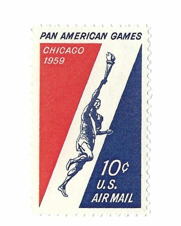 STAMPS US SCOTT C56 "Runner Holding Torch" 10 CENT MNH 1959