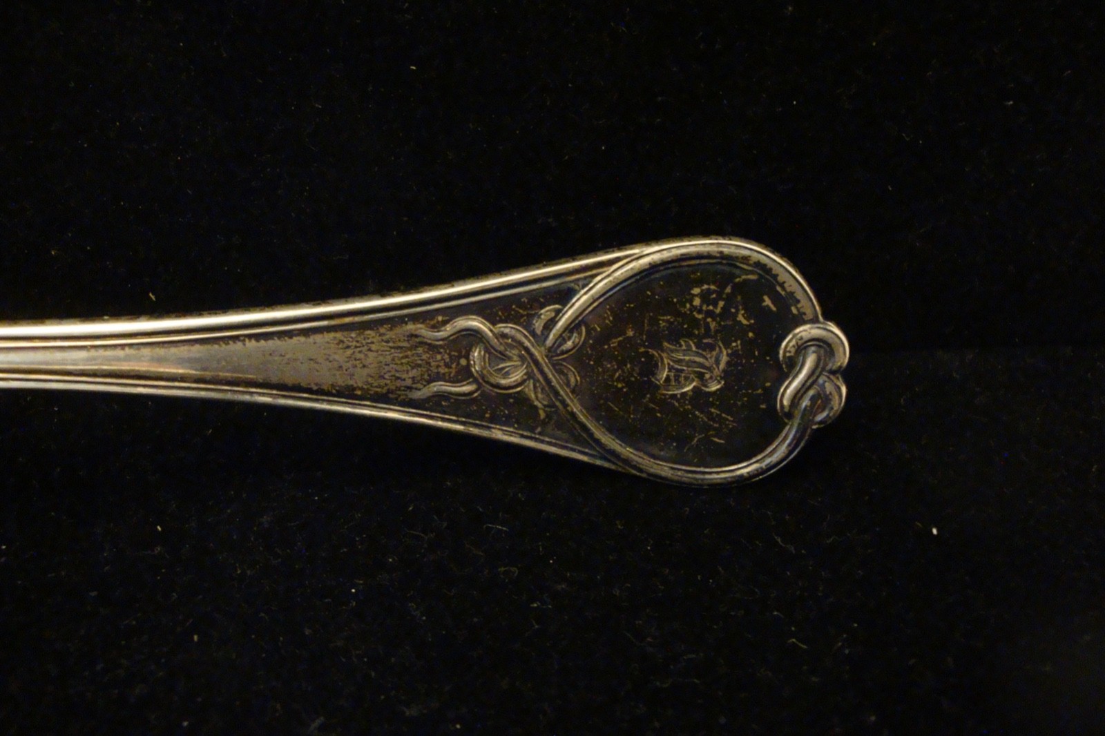 Antique Ball Black & Co coin silver meat fork Mono "B"on handle 10" 118g etched