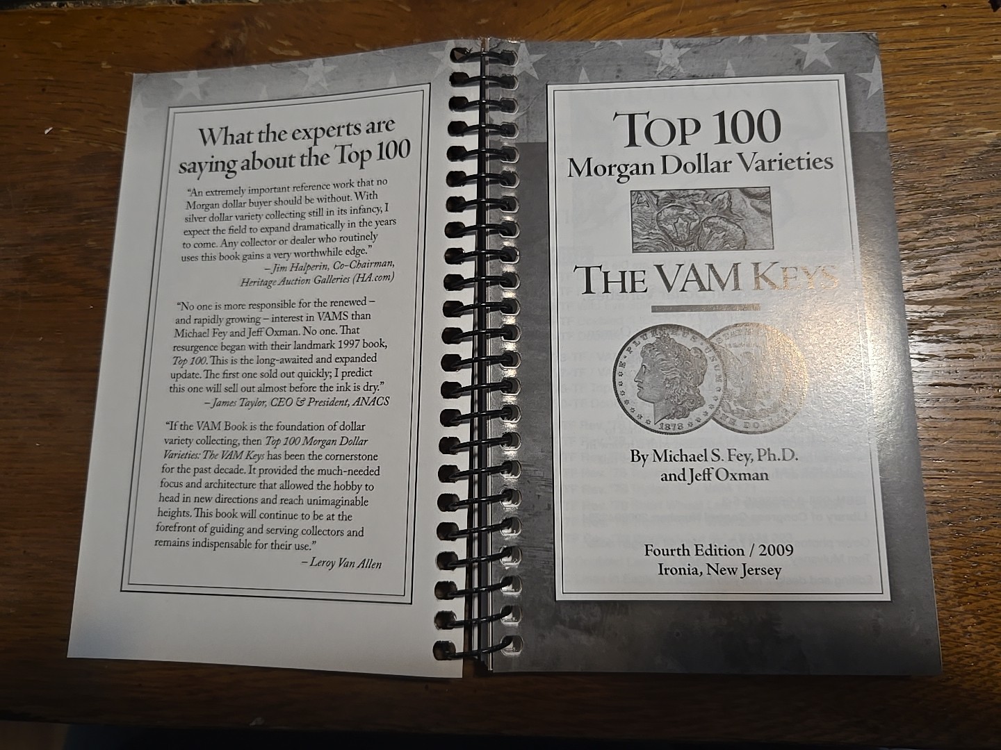 Top 100 Morgan Dollar Varieties: The VAM Keys 4th Edition Book