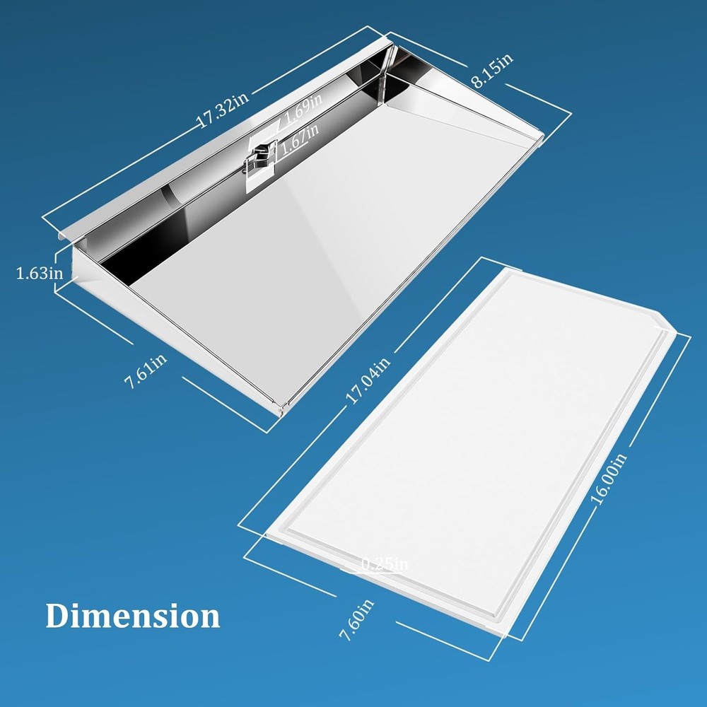 A10-902 Rectangular Grill Serving Shelf with Removable Cutting Board for 9"x18"