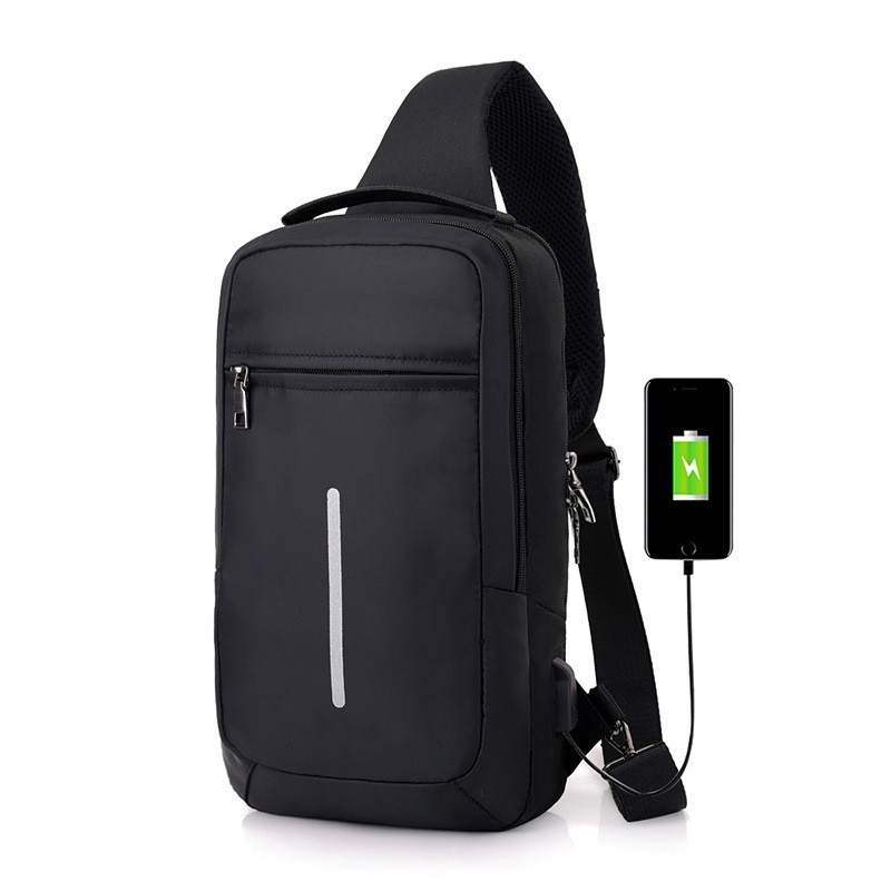 Anti Thef USB Charging Chest Bag