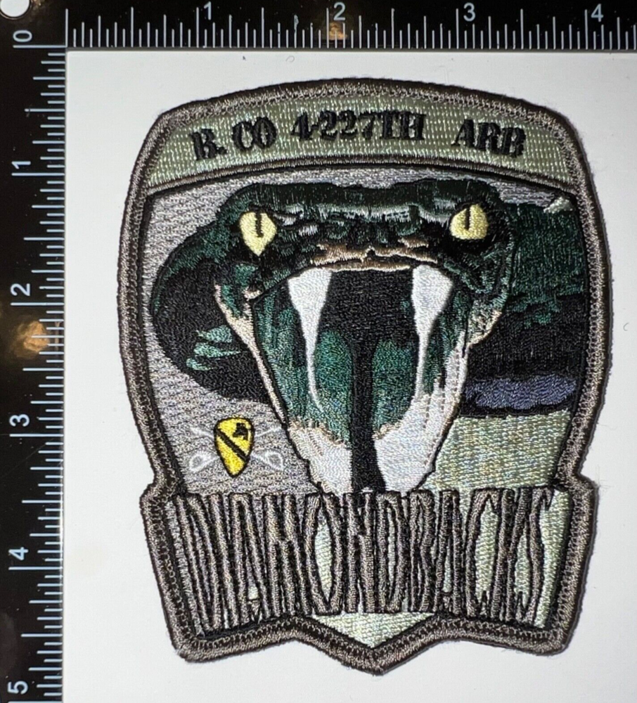 US Army OEF OIF B Co 4-227th ARB Diamondbacks Aviation HOOK & LOOP 1st Cav Patch