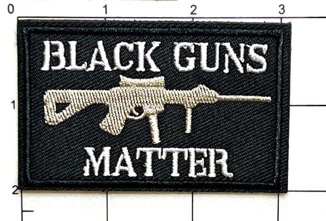 Black Guns Matter Funny Tactical Shooting Airsoft Morale Hook & Loop Patch