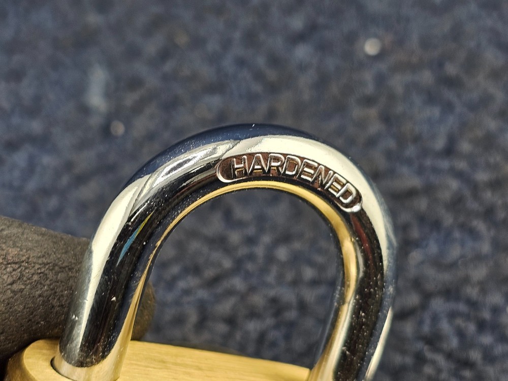 Master Lock 175: Combination Brass Padlock 4 Digit Resettable