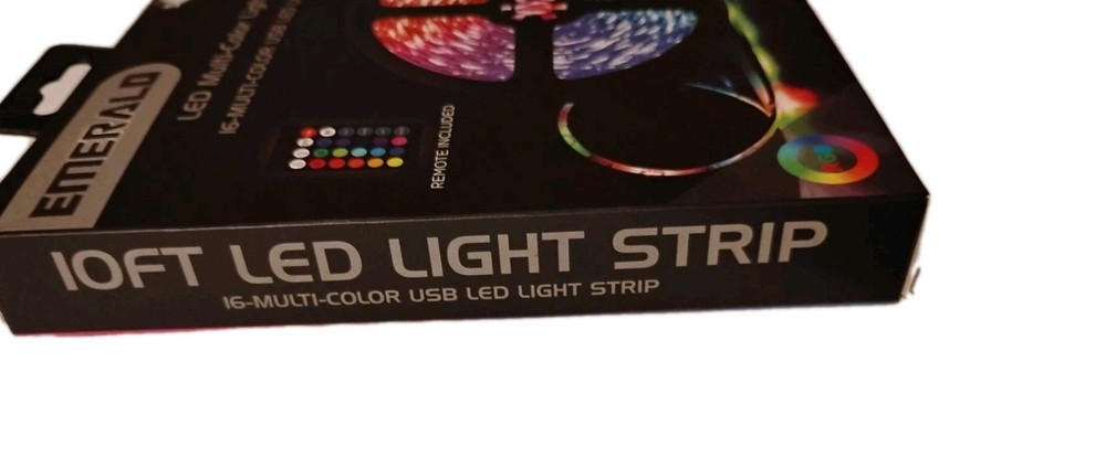 Emerald LED Multi Color Light Strip 10ft Remote USB Power Multi Light Effects