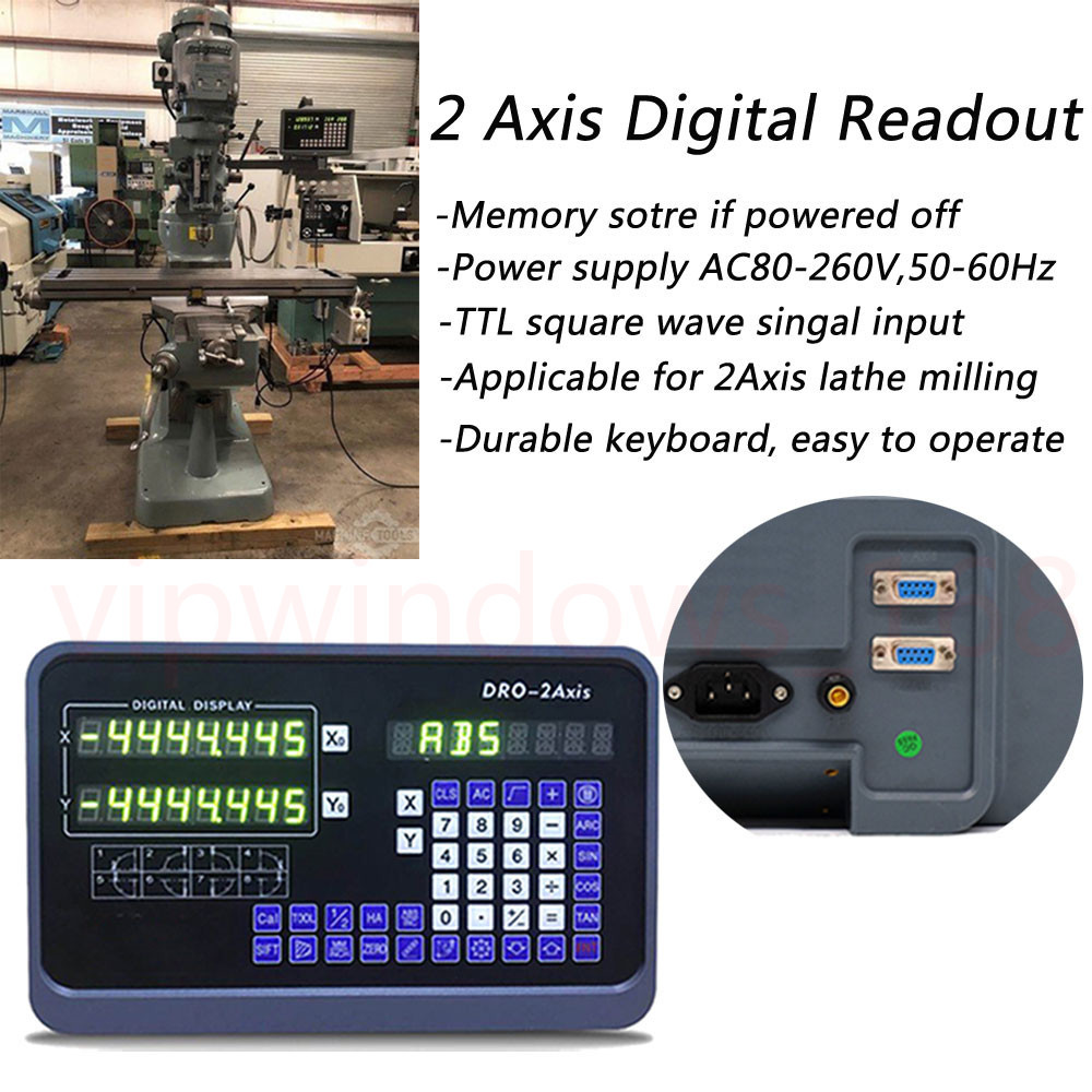 250*1000mm TTL Linear Scale+2 Axis DRO Digital Readout Encoder Mill Lathe US