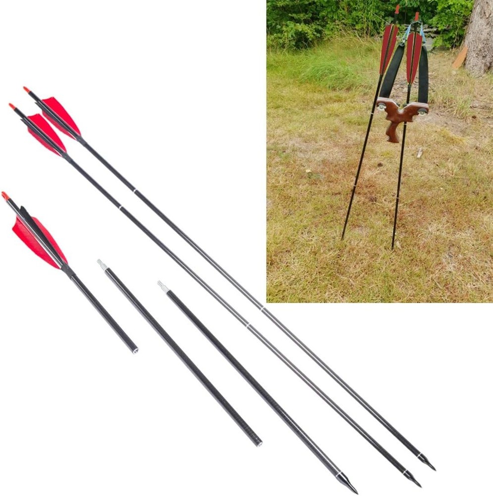 Linkboy Archery Carbon Arrows 3 Take Down Hunting Three Arrow