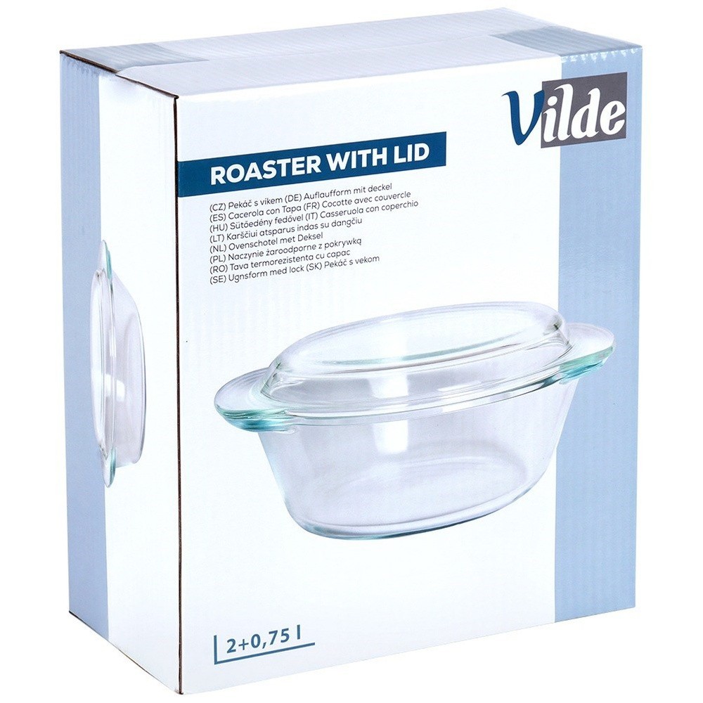 Glass casserole dish, roasting pan, baking dish, fireproof, heat-resistant,...