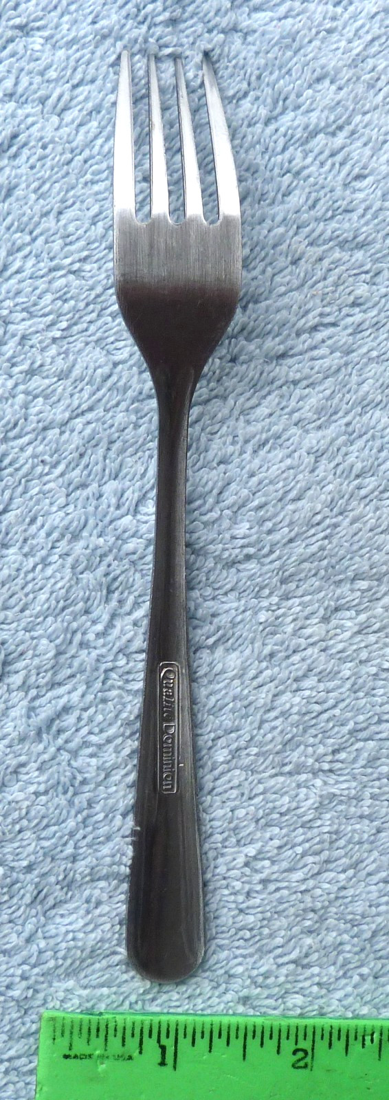 QUALITE Dominion pat. Stainless Dinner Fork Glossy finish curved channels 7 7/8"