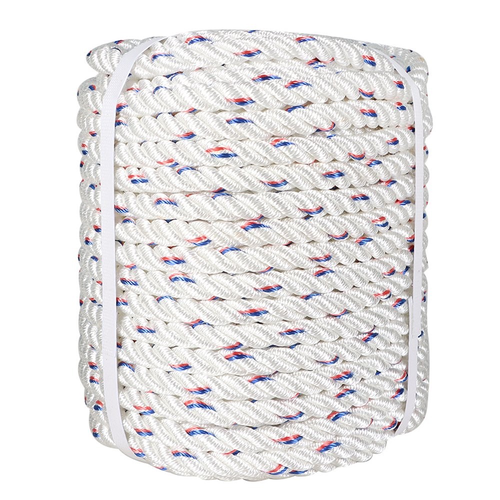 5/8"×150' 7200Lbs Double Braid Polyester Arborist Bull Rope Pulling Rigging Line