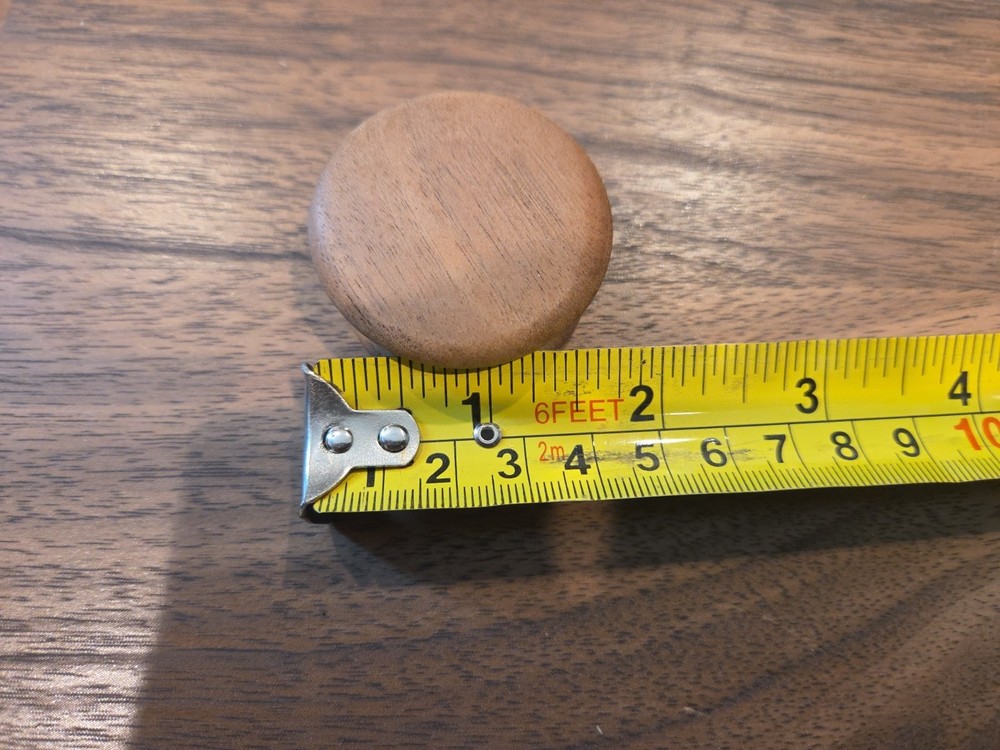 Vintage 1 3/4 " Solid wooden round Cabinet Knobs-New Old Stock
