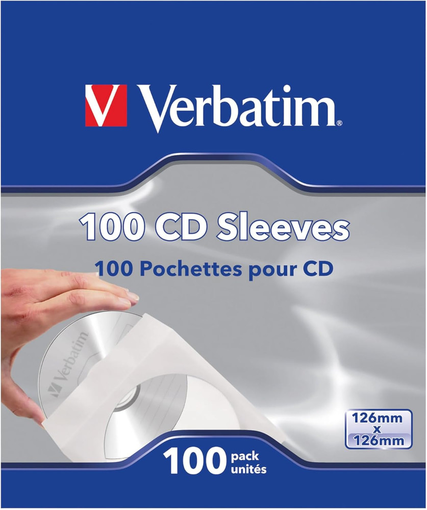 CD/DVD Paper Sleeves-With Clear Window 100Pk