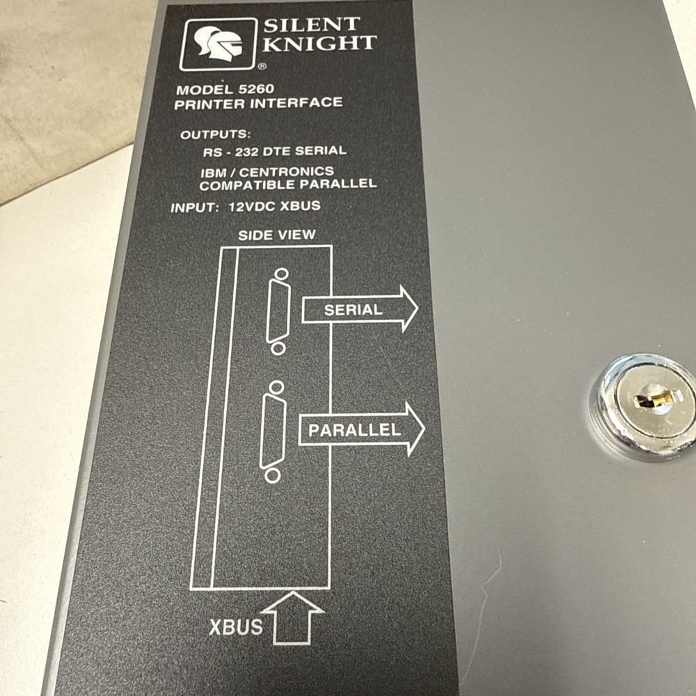 Silent Knight 5260 Printer Interface RS-232 DTE serial 12vdc xbus parallel