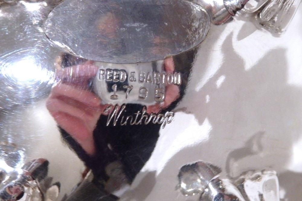 Reed & Barton SilverPlated WINTHROP PUMPKIN COFFEE TEA SET #1795 w Flaws--- READ