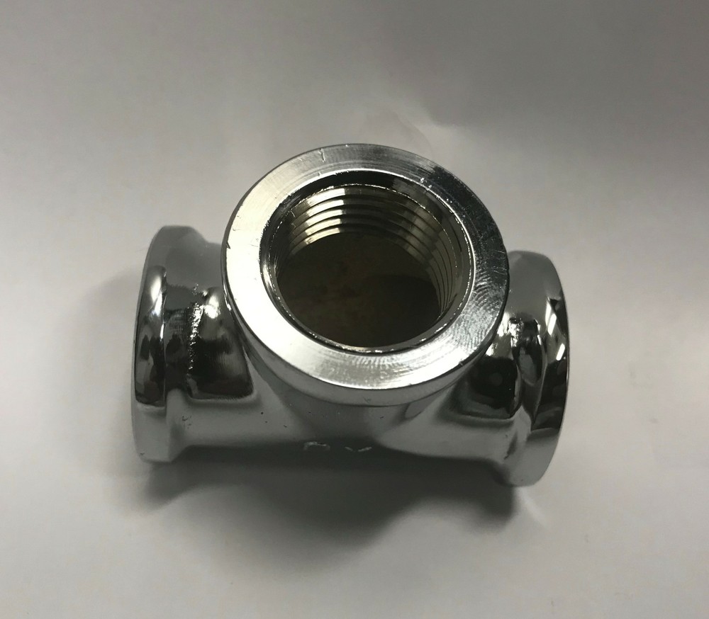 Chrome Plated Brass Tee