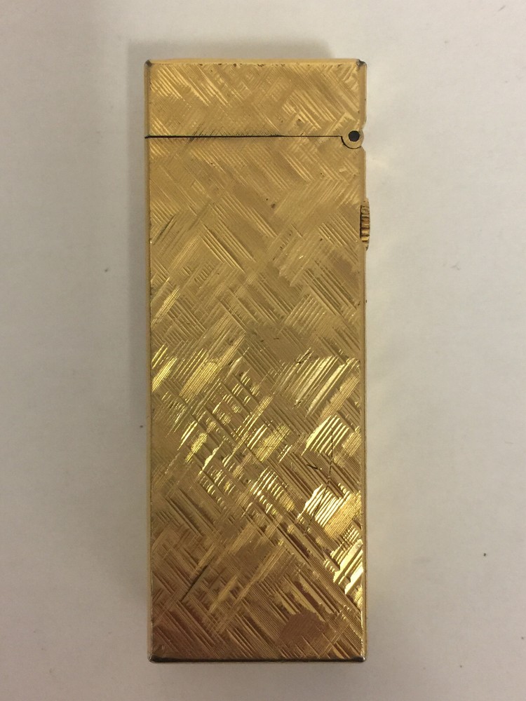 Dunhill Total Pattern Design Square Rollagas Gold Plated Lighter