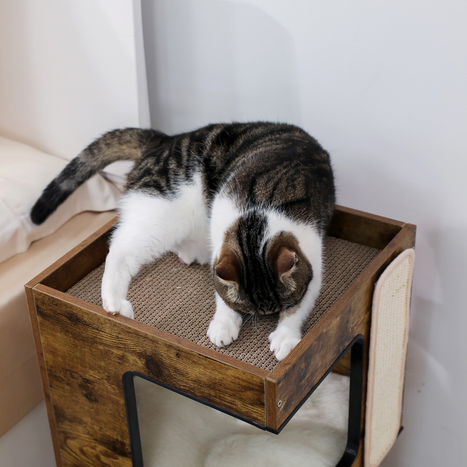 Pawz Road Cat Tree Tower Bedside Tables Condo House Bed Scratcher Furniture Toys