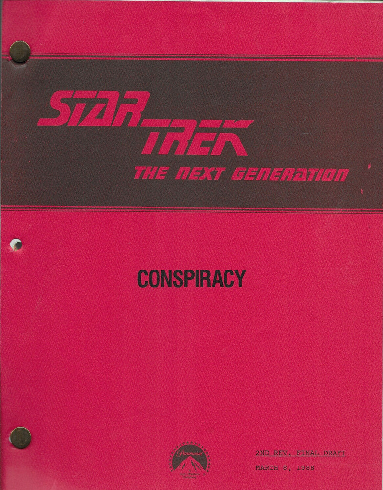 STAR TREK THE NEXT GENERATION  original television script "Conspiracy"
