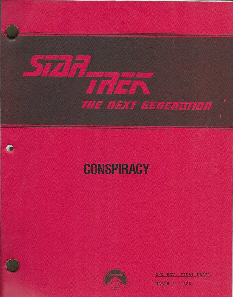 STAR TREK THE NEXT GENERATION original television script "Conspiracy"