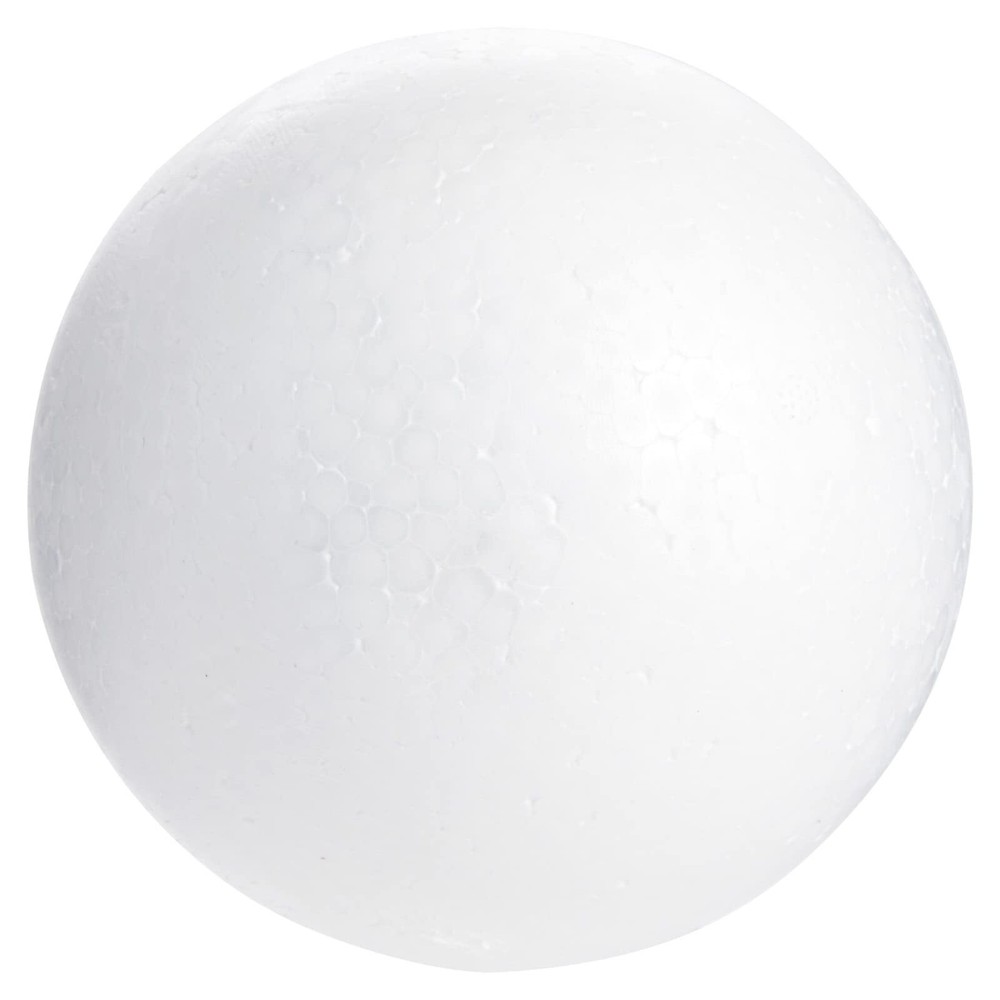 4-Pack Solid Foam Balls for Crafts 5 Inch White Polystyrene Spheres