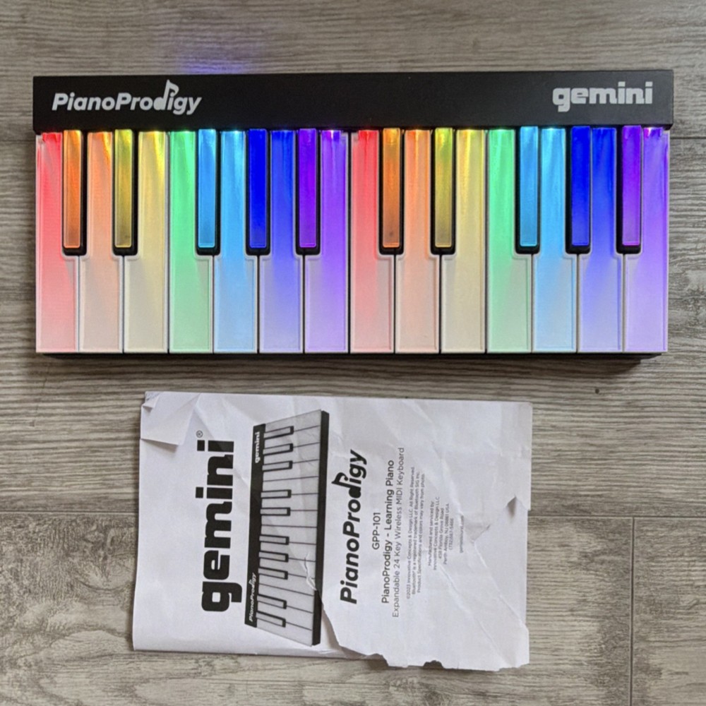 Gemini PianoProdigy 24-Key Lighted Electronic Keyboard Multicolor