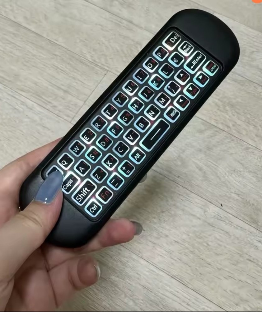 Bluetooth 5.2 Mini Keyboard Air Mouse RGB Backlit Wireless Remote for Android TV