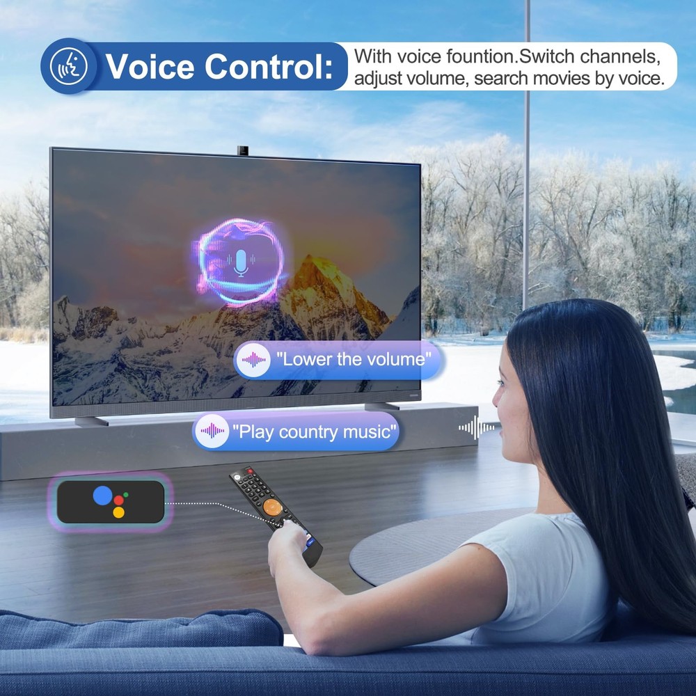 Replacement Learning Bluetooth Voice Remote Control fit for black metallic