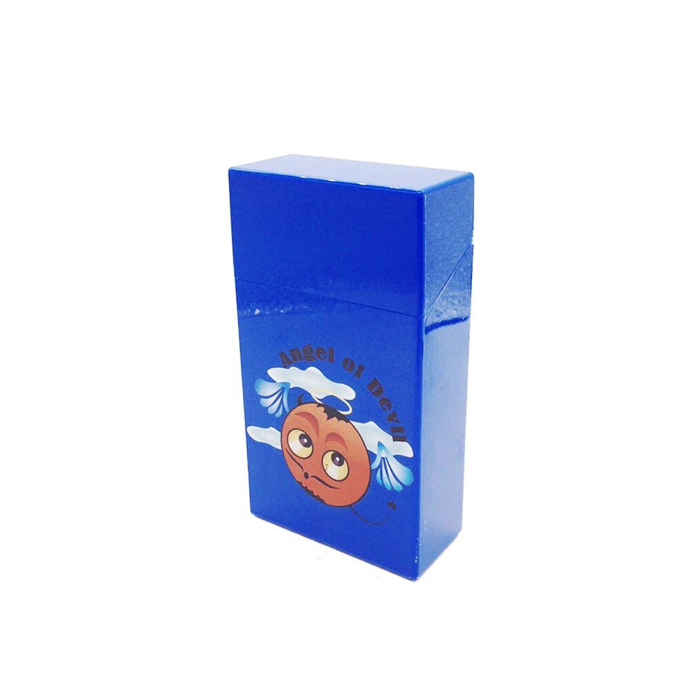 4 Pack King Size Push-to-Open Plastic Cigarette Case Devil Image