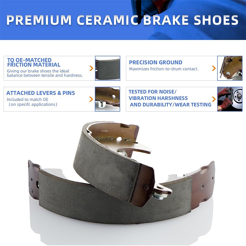 Rear Drum Brake Shoes Kit Replacement For 2013 2014 2015 - 2019 Nissan Sentra