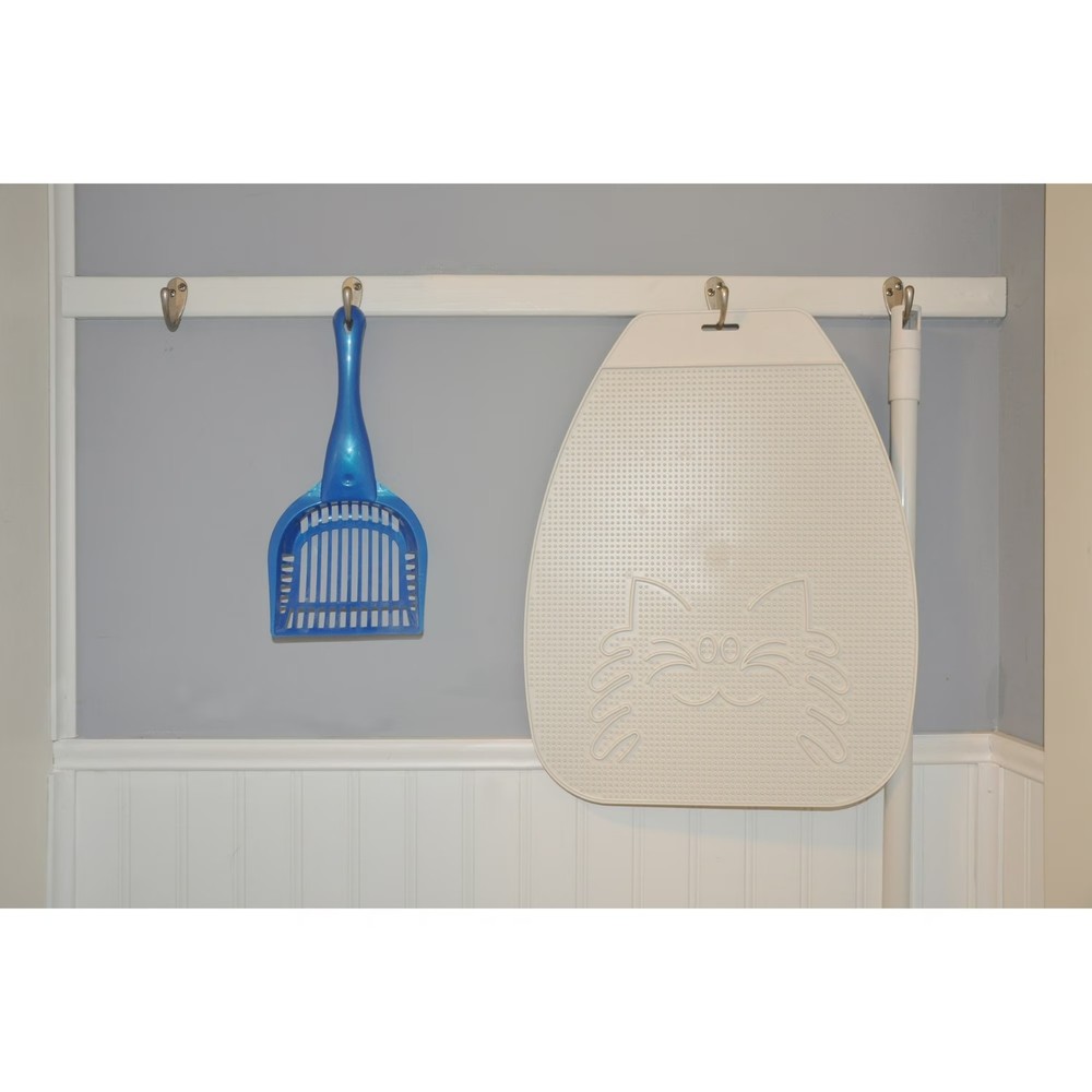 , Trackless Cat Litter Mat, White