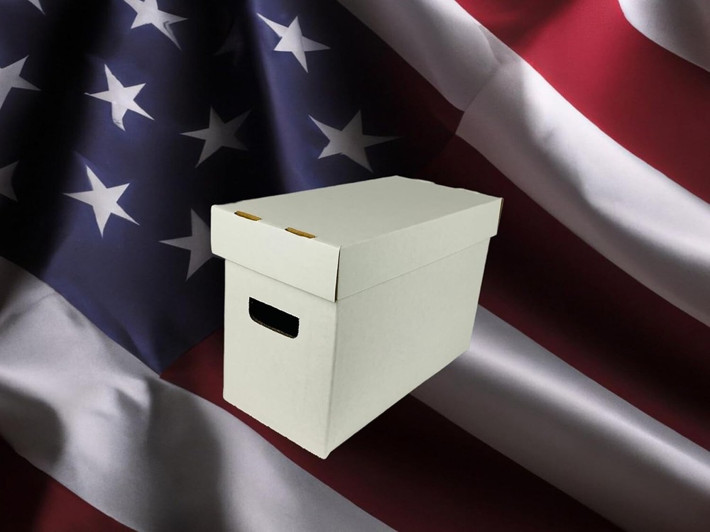 Comic Book Storage Box - 5 Count Long Comic Book Boxes with White Corrugated ...