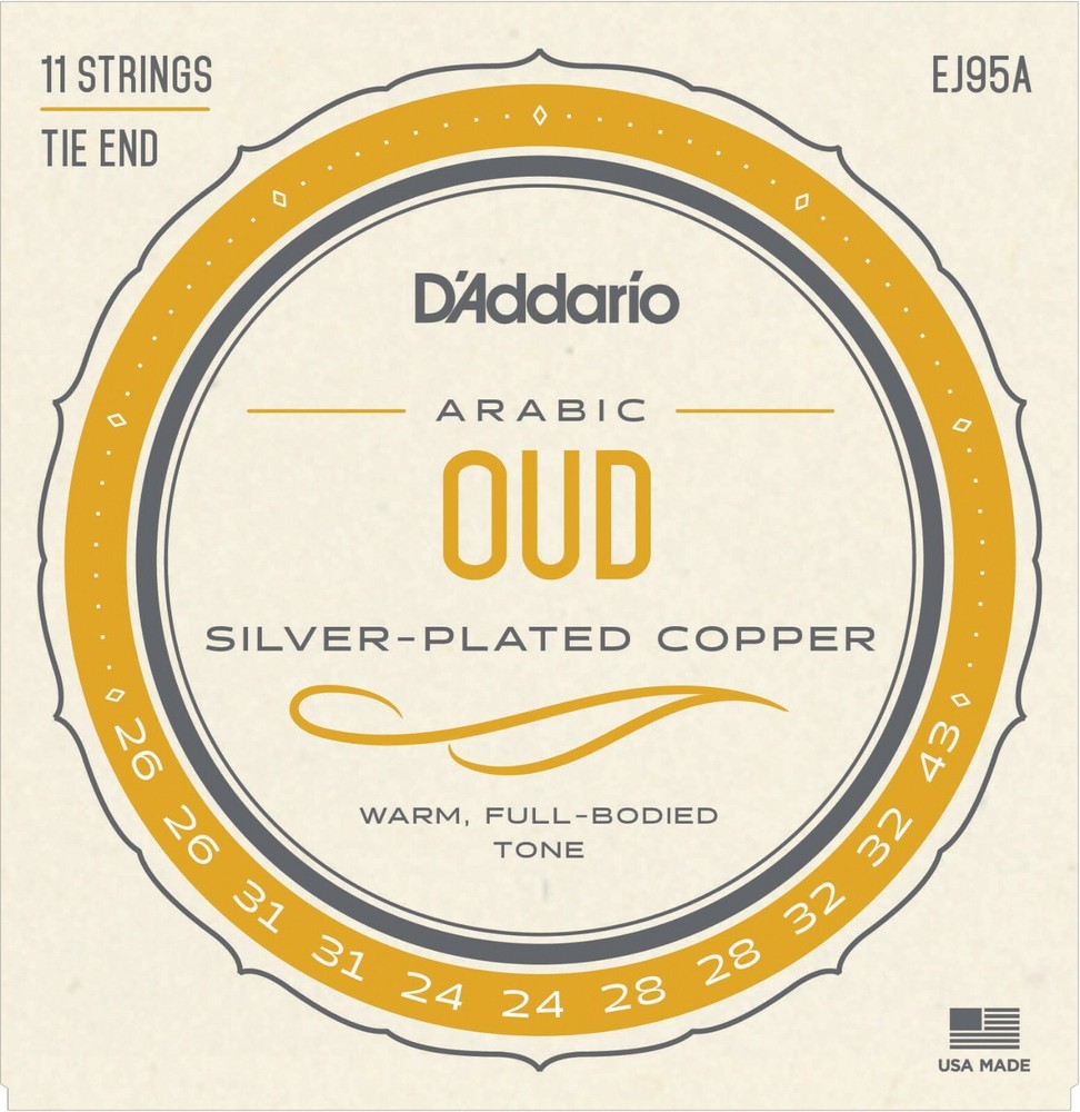 EJ95A D'Addario Arabic Oud Strings Silver Plated Copper