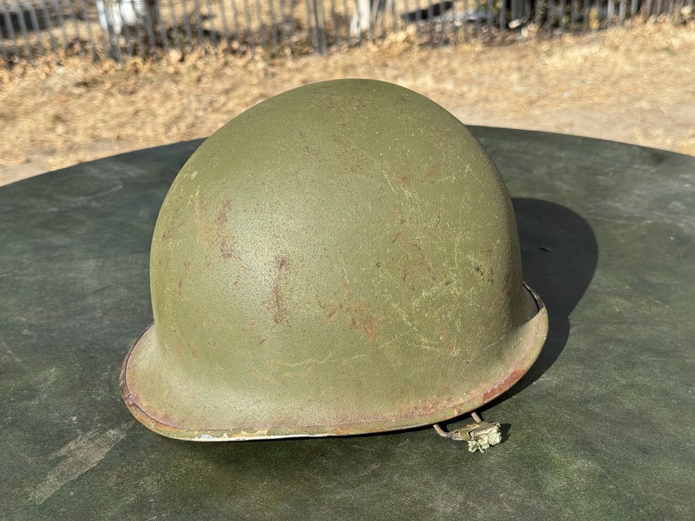 Original WW2 US M1 Helmet Front Seam