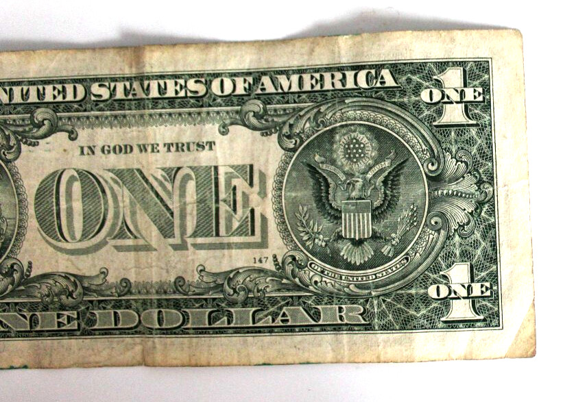 Stamp Error Note Fancy Serial Number One Dollar Bill E89554792I Two Pairs