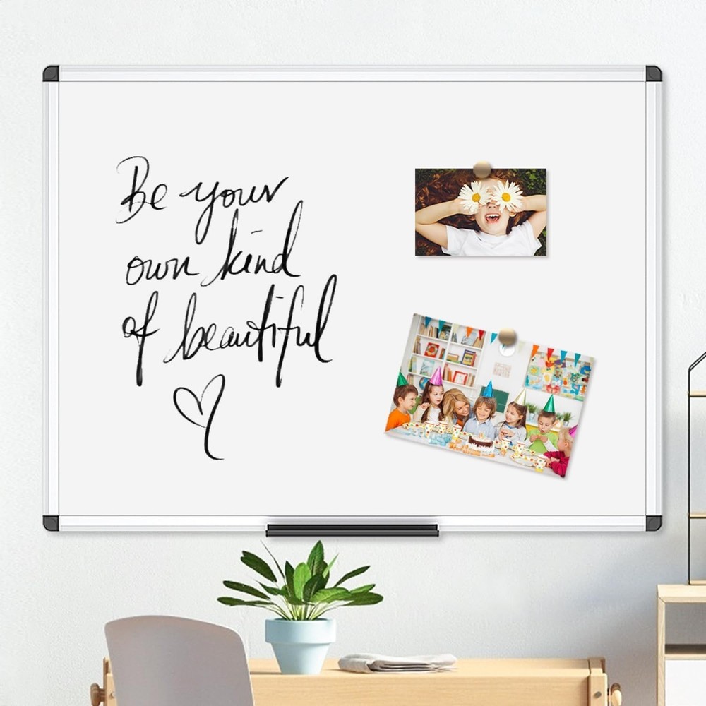 Wall-Mounted Whiteboard 48x24 - Magnetic Board