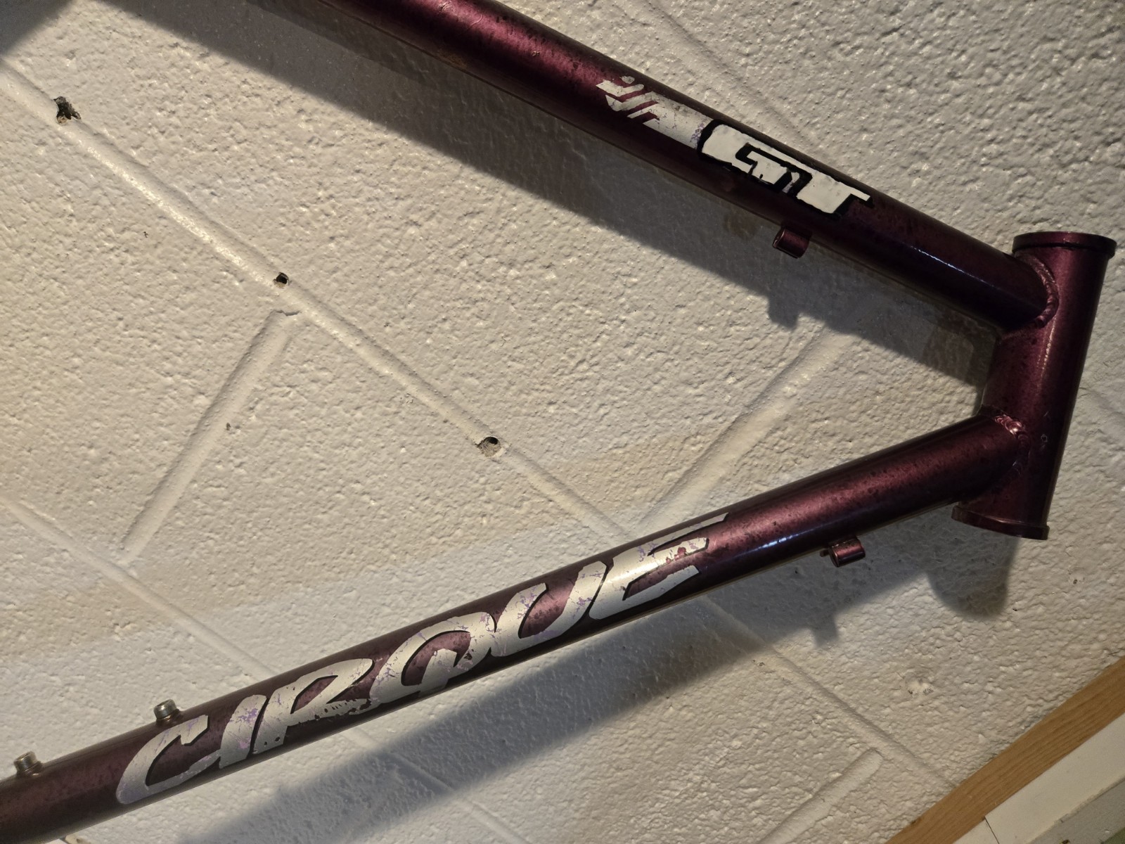 Vintage GT Cirque Mtb Hybrid Bicycle Frame Purple Flake Size 59cm Used Good...