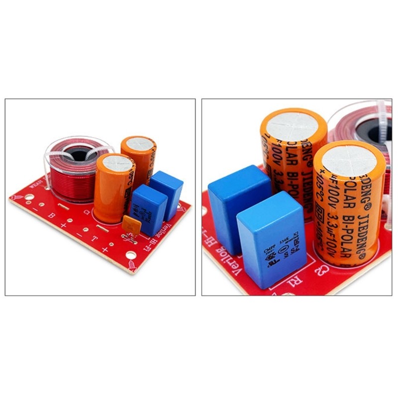 2 Way Frequency Divider Stereo Woofer Loudspeaker Speaker Crossover Filter