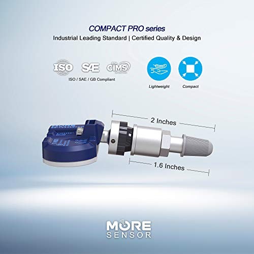 MORESENSOR Compact PRO Series 433MHz TPMS Tire Pressure Sensor 4-Pack |