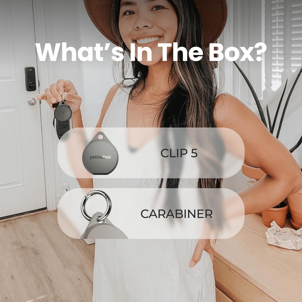 Pebblebee Clip 5 | Rechargeable Bluetooth Tracker Tag for Keys & Bags |...