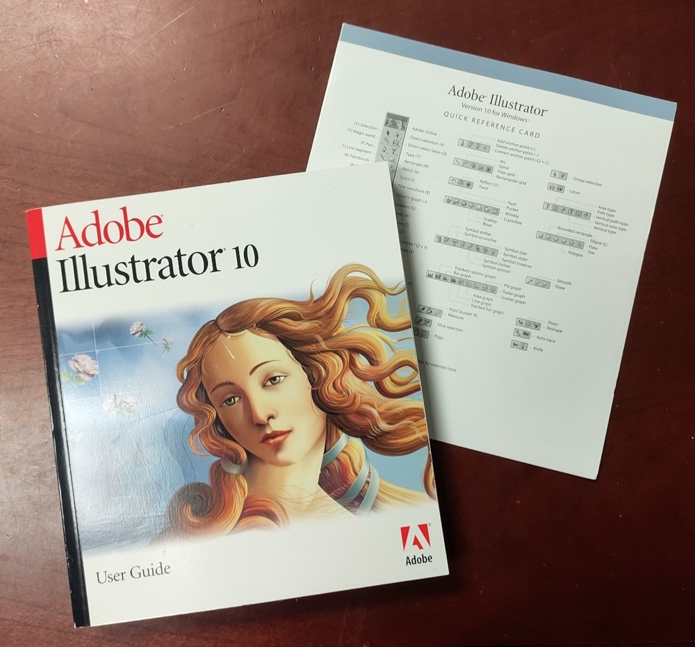 ADOBE ILLUSTRATOR 10 USERS GUIDE & QUICK REFERENCE CARD Nice!
